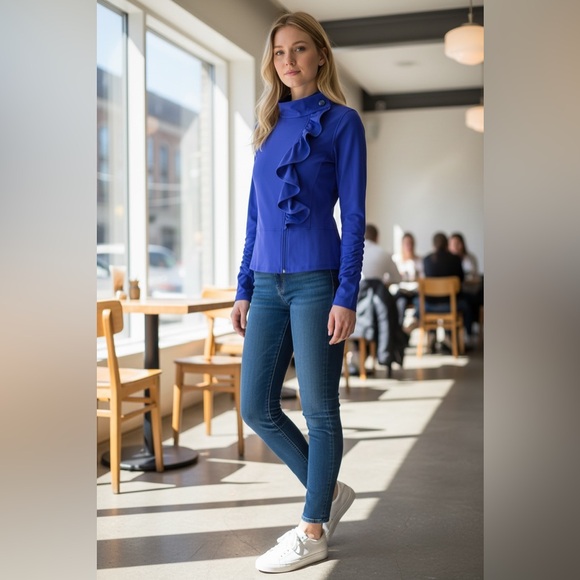 Karma Tops - Karma Athletics Jacket. It looks fabulous on and is so flattering.